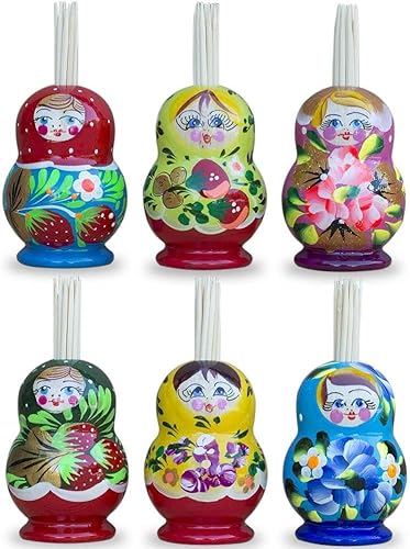 Surtido de 3 soportes de palillos de madera para muñecas