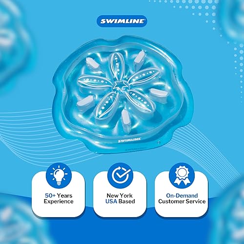 Vista 139 de SWIMLINE Original Pet Pawprint - Flotador de piscina – Tumbona de vinilo duradera para adultos y adolescentes – Divertido flotador de piscina