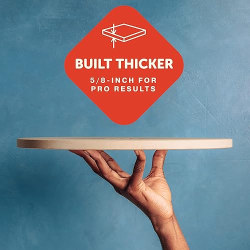 Miniatura 4 de Plato de pizza de piedra con thermarite para la mejor y más crujiente corteza Duradero certificado seguro Buena en hornos y grills viene con