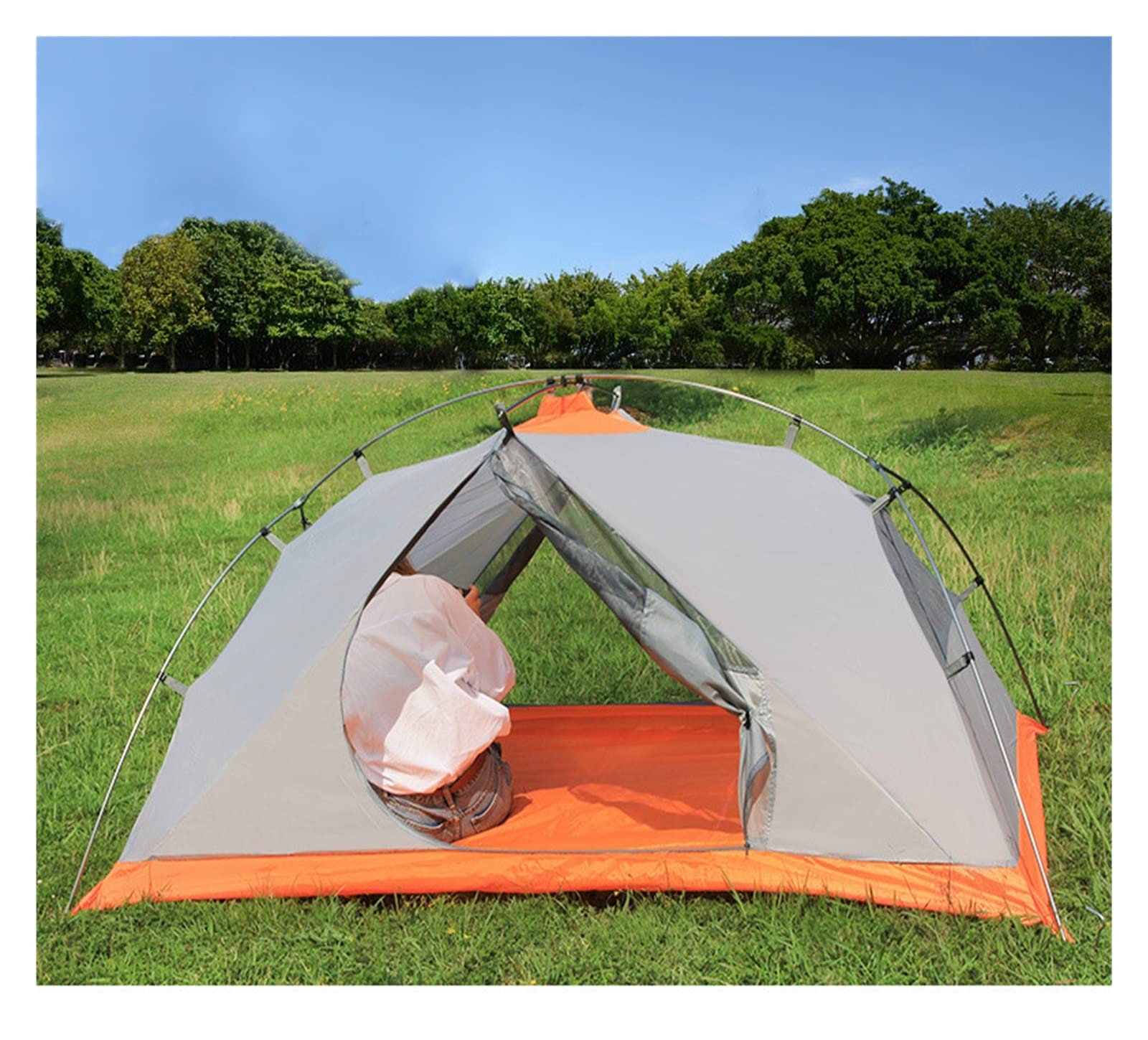 namiot zewnętrzny Outdoor Camping Namiot dwuwarstwowy Dwuosobowy wodoodporny namiot turystyczny z pręta aluminiowego