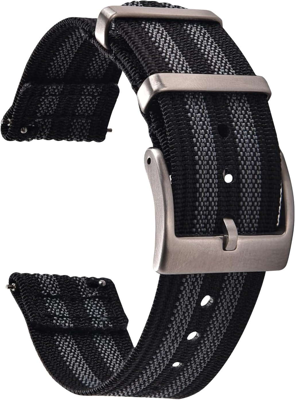 Two Piece Quick Release Ballistic Ribbed Nylon Watch Strap,18/20/22 mm Replacement Watch Bands for Men Women