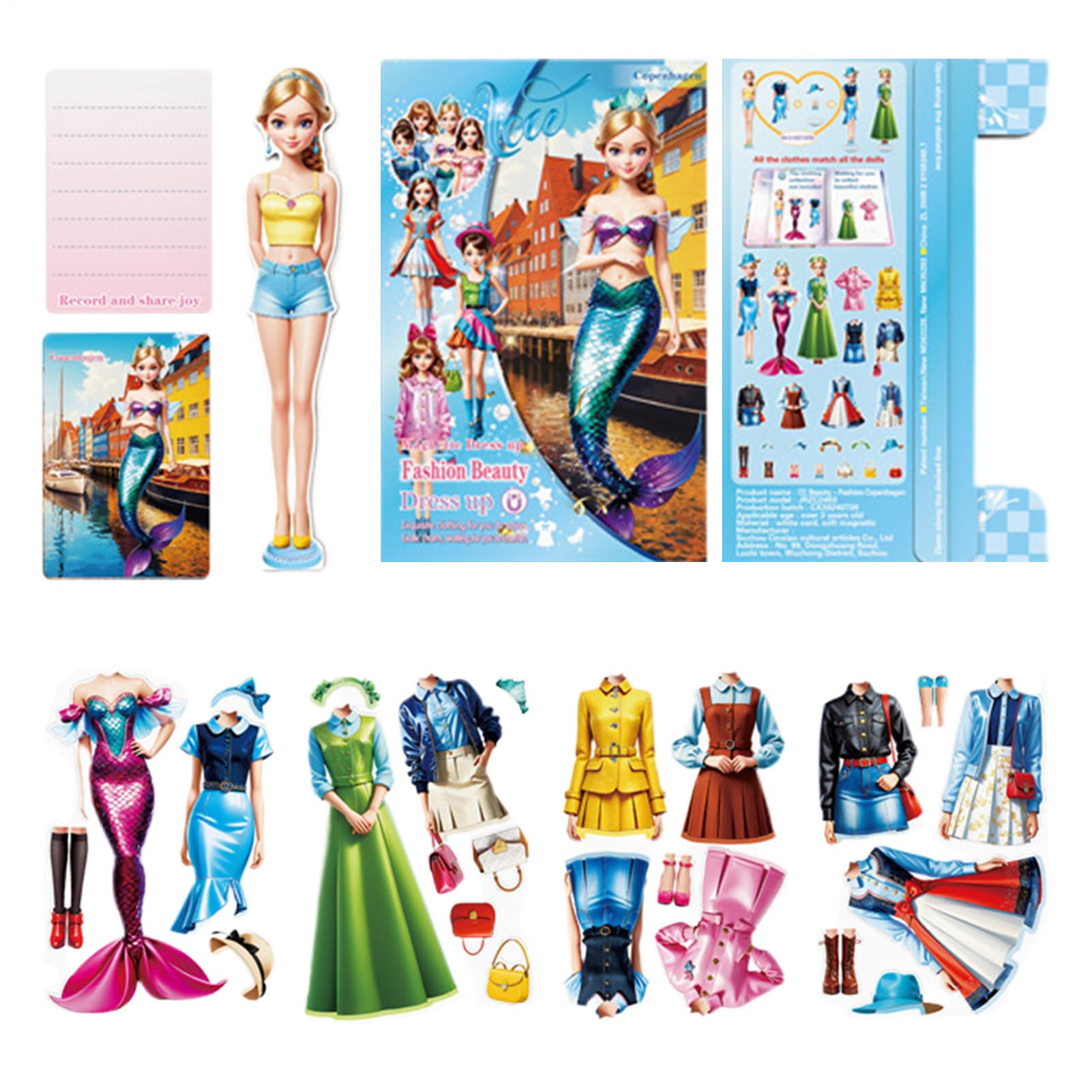 Magnetic Dress-Up - 130g Magnetic Dolls, Early Educational Fashion Designer Doll | 3 Year Old Kids Crafts Sets Girls & Boys Outfit Doll Craft Kits For Kids Age 3+ Boost Storytelling With Profession