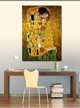 table mega Canvas Painting Gustav Klimt The Kiss Kiss, 50cm x 70cm