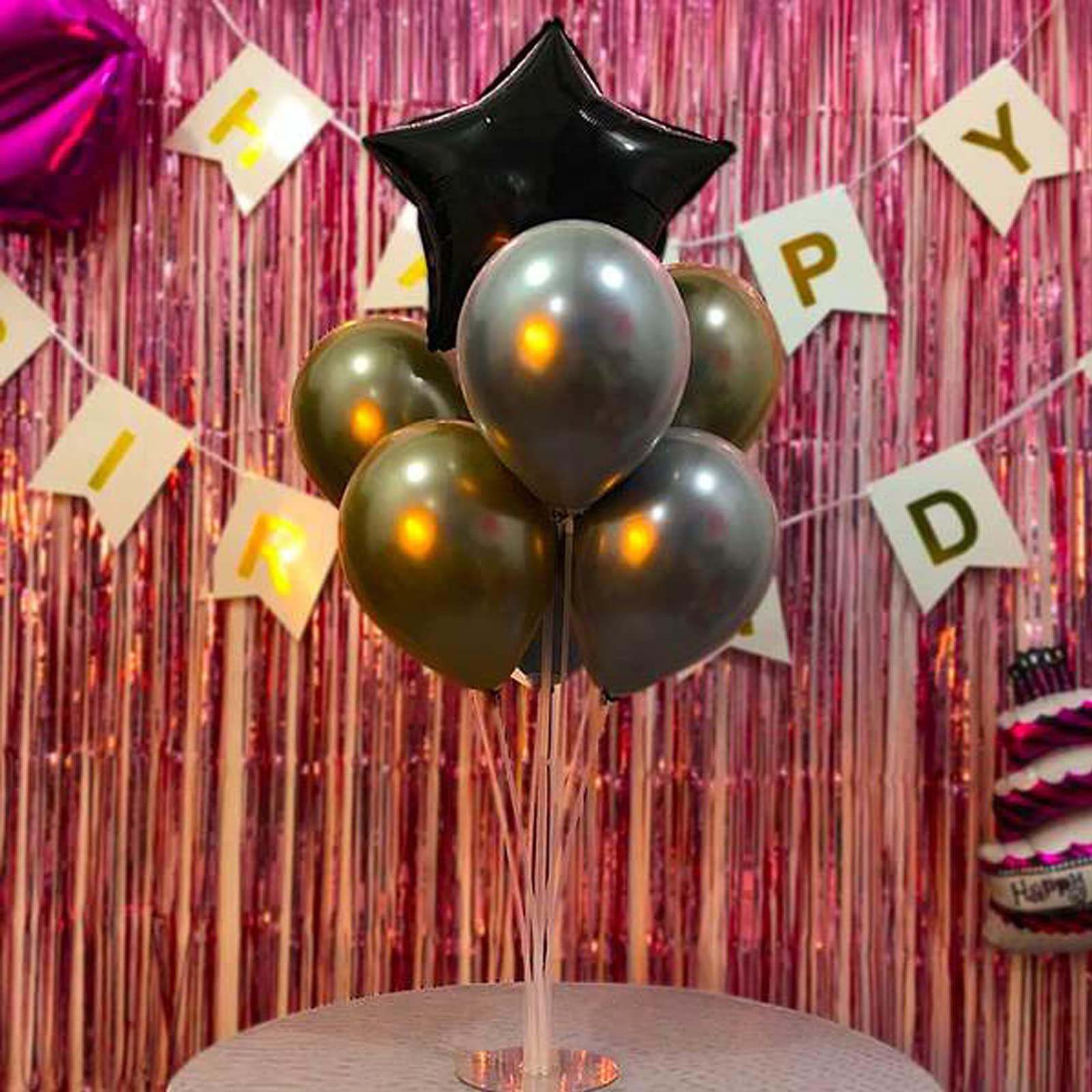 4 Luftballon-Ständer Mit 28 Ballons – Transparent, Für Hochzeit, Geburtstag, Party
