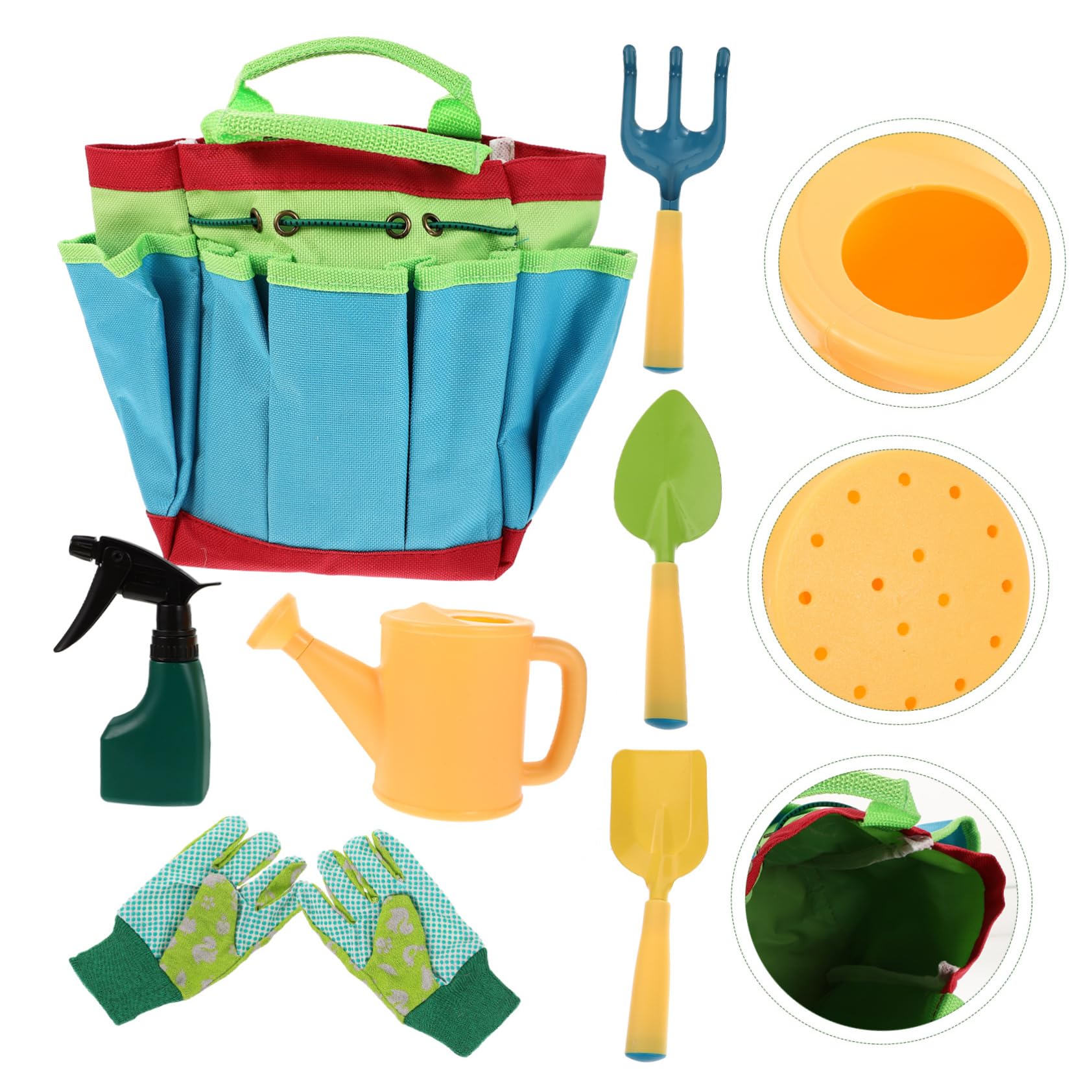 Gogogmee Kids Gardening Set Shovel Rake Trowel 5 Pieces Mini Tool Set Perfect for Children's