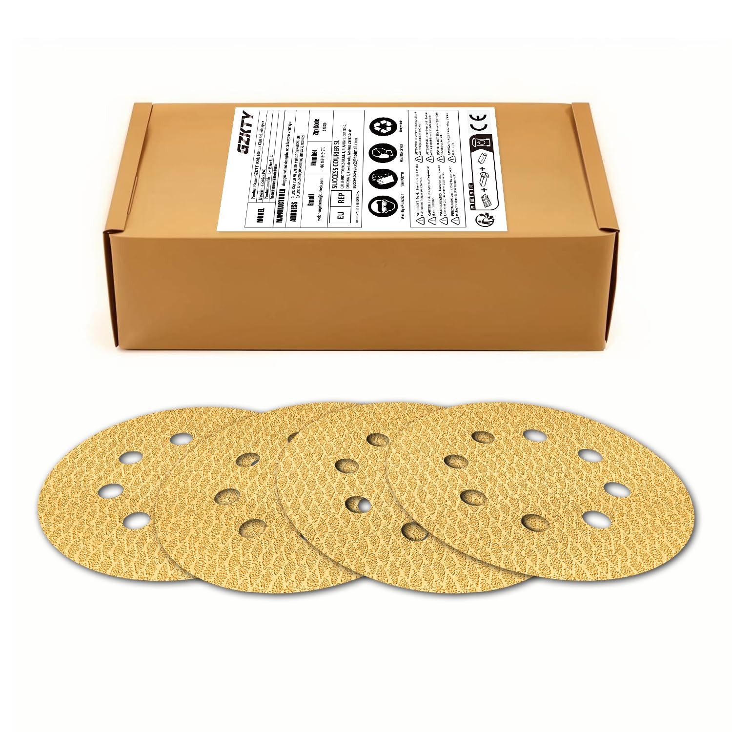 GZKTY Schleifpapier 125mm Klett Set 240 Stück | Exzenterschleifer Schleifscheiben 8-Loch Schleifteller, 8 Körnungen (40-240) für Holz & Metall