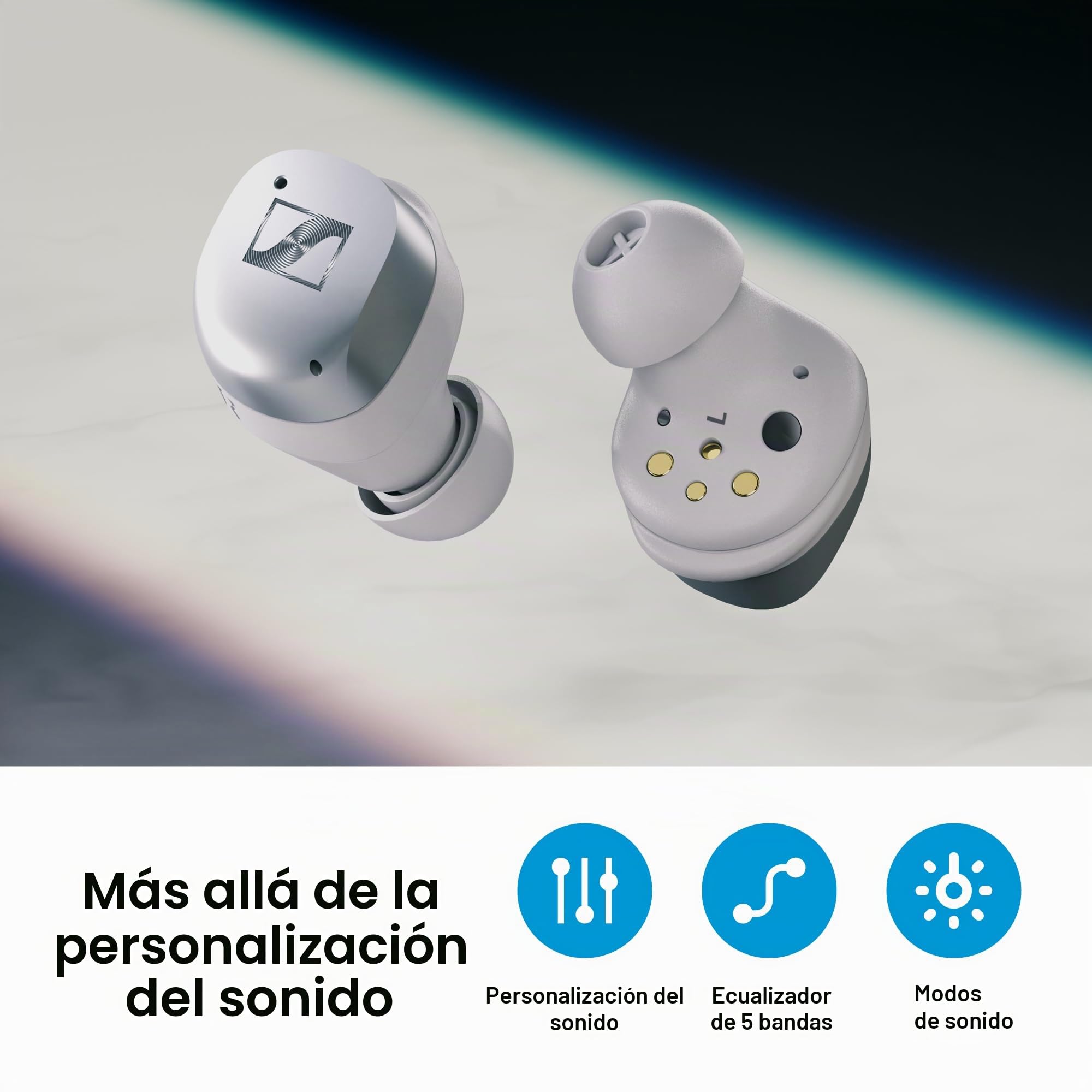 Sennheiser MOMENTUM True Wireless 4 auriculares inteligentes - Bluetooth 5.4, sonido nítido, diseño cómodo, 30 horas de autonomía y cancelación de ruido activa adaptativa - negro cobrizo