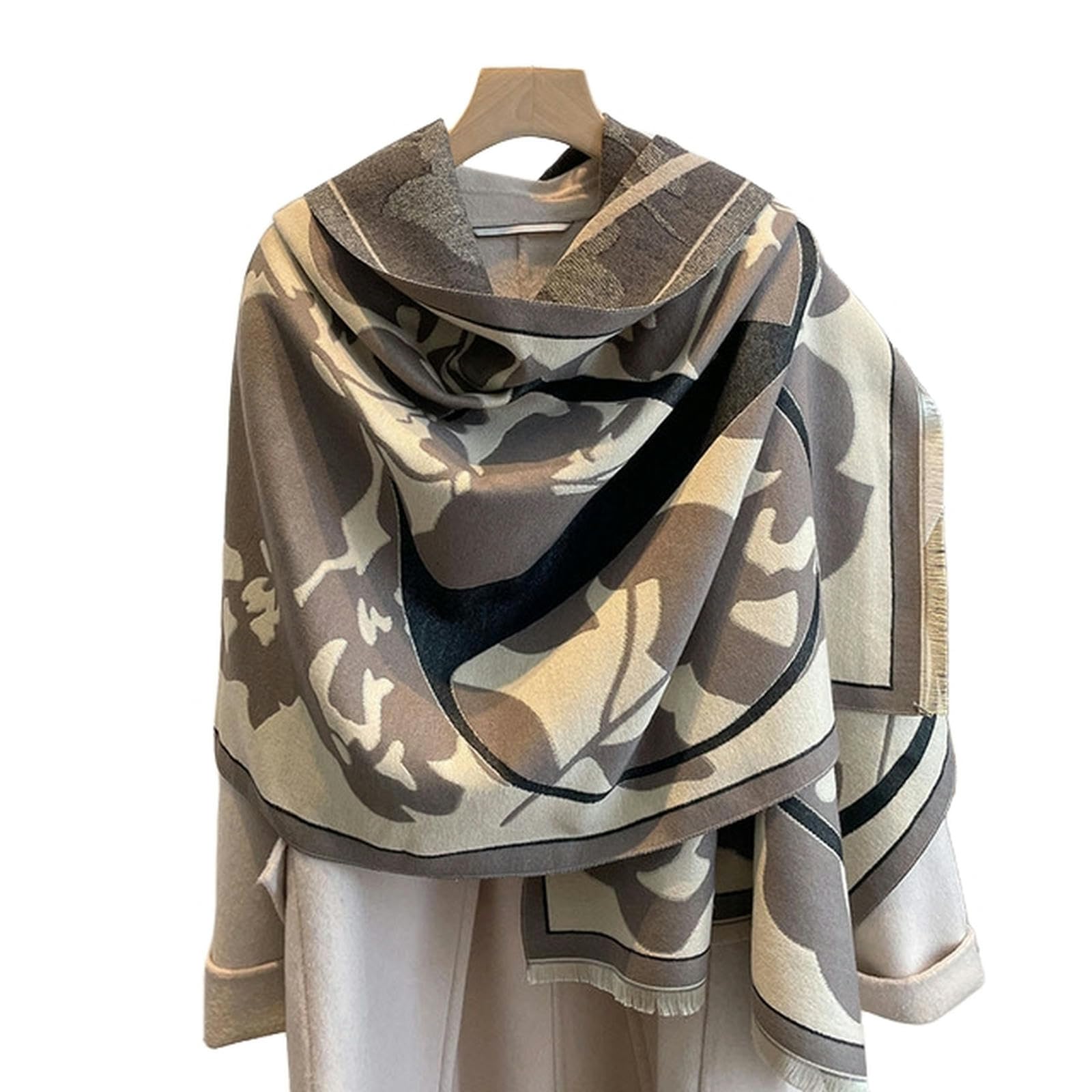 Zonto Châle Mesdames Winter Scarf Imitation Cachemire Écharpe Thermique Femmes Gift De Châle Doux Épaissis-Un F