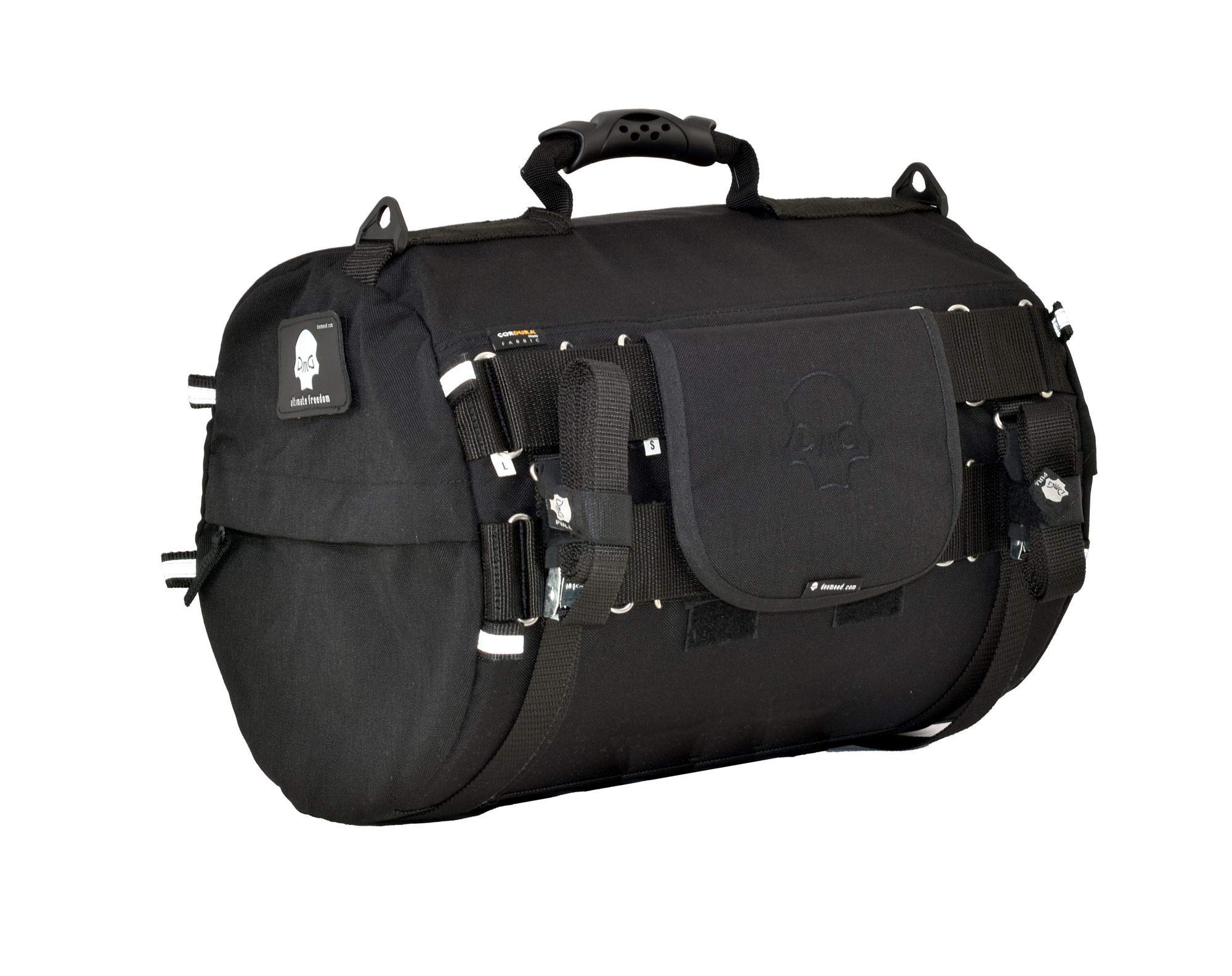 Tube Motorrad-Reisegepäck,Hecktasche aus wasserdichtem Cordura, 24 Liter Fassungsvermögen, Motorradsitz/Gepäckträger/Sissy Bar Tasche (Cordura, M (24 Liter))