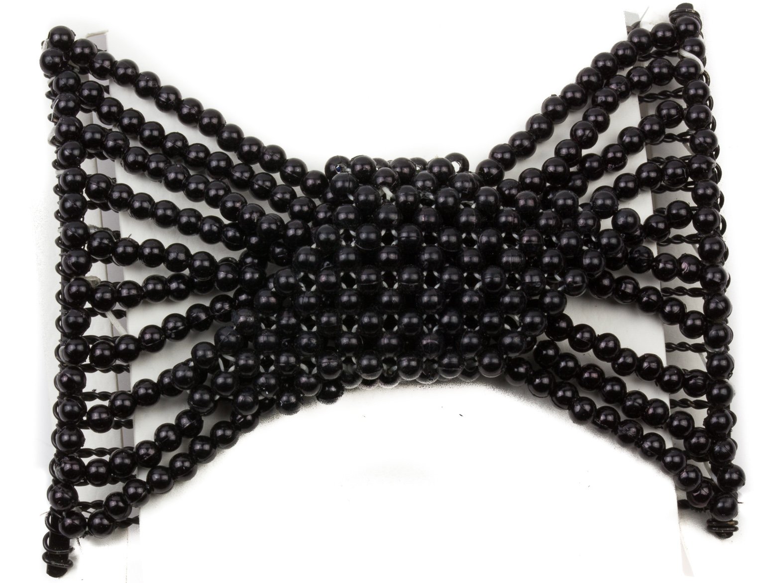 Mytoptrendz® -Beaded Double Easy Magic Stretchable Hair Comb (Plain Black bead)