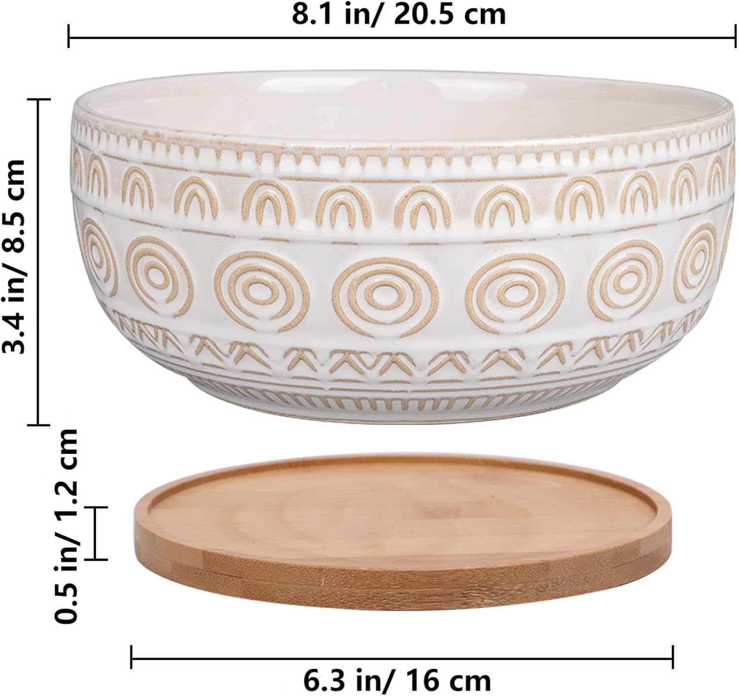 Elegant 8-Inch White Succulent Planter with Drainage and Saucer