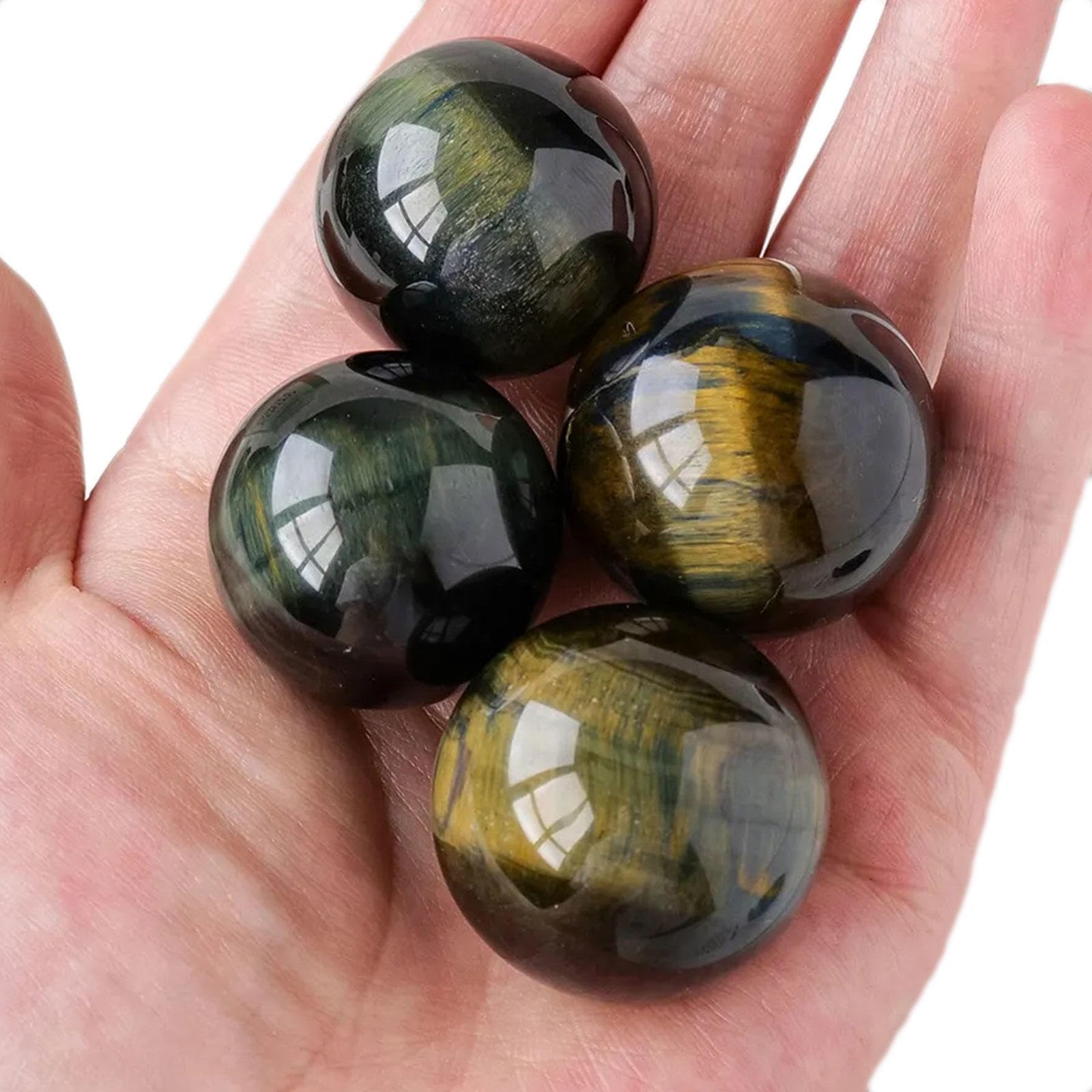 Natural Blue Tiger's Eye Jasper Quartz Sphere Crystal Balls Healing Rock NEW4c E - Foto 3