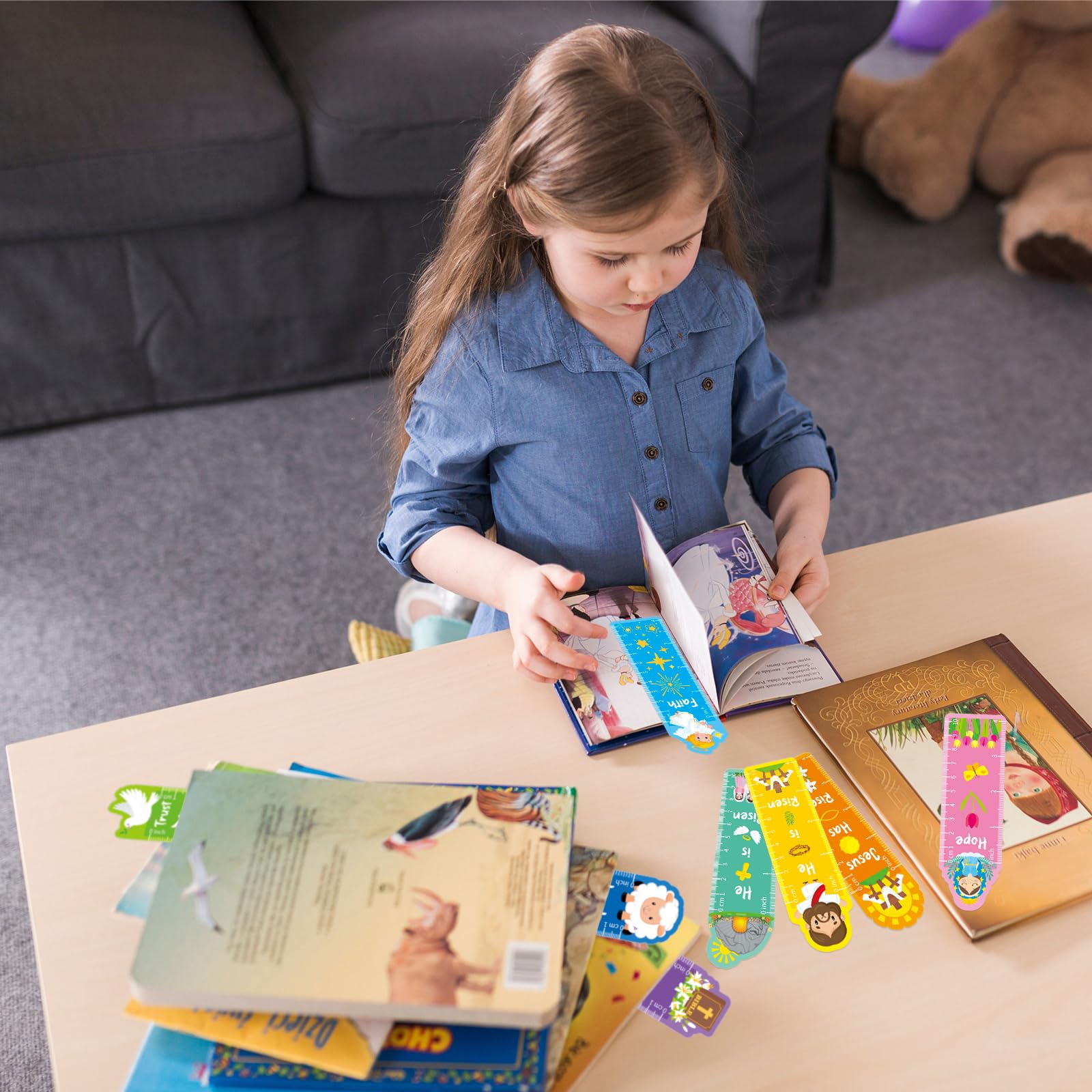 Snapklik.com : 64 Pcs Easter Bookmarks 8 Styles Jesus Measuring Ruler ...