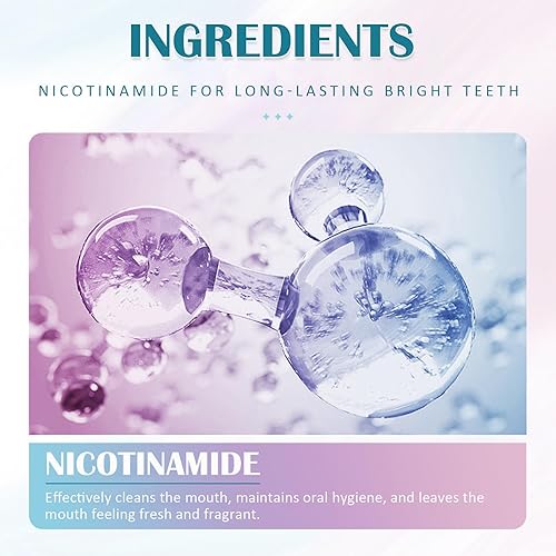 Miniatura 7 de Pasta dental blanqueadora de niacinamida, elimina eficazmente las manchas de olor del mal aliento, refresca el aliento 24 horas, protege el esmalte