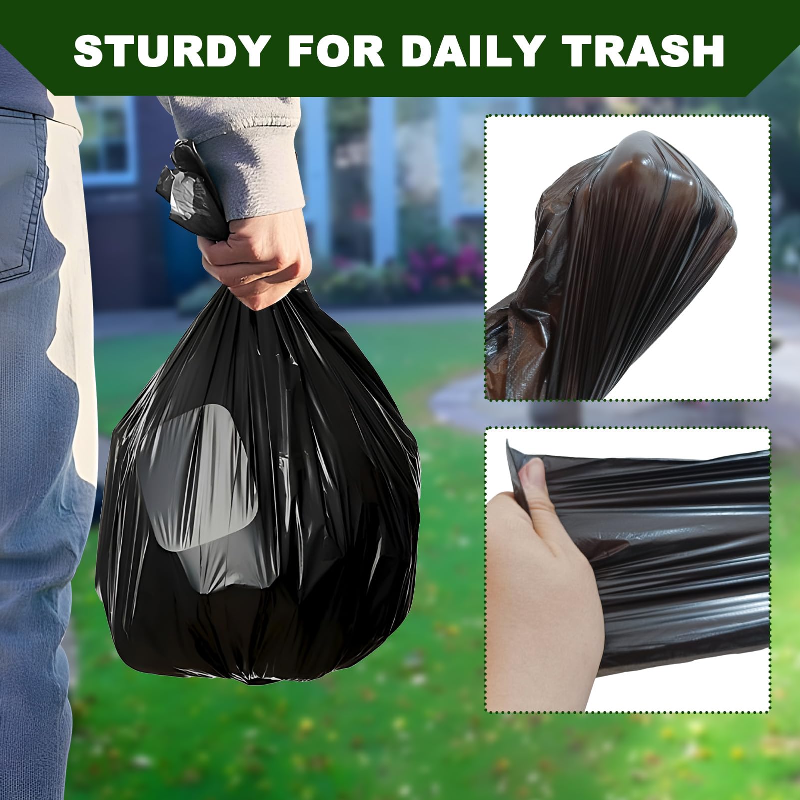 Bolsas de basura para perros, bolsas de basura para perros de 5 litros en el exterior, paquete de 5 bolsas para excrementos de perro, bolsas para excrementos de perro para exteriores, 100
