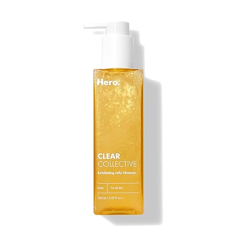Clear Collective - Limpiador exfoliante de gelatina de Hero Cosmetics limpiador facial suave diario de gelatina a espuma elimina el exceso de aceite