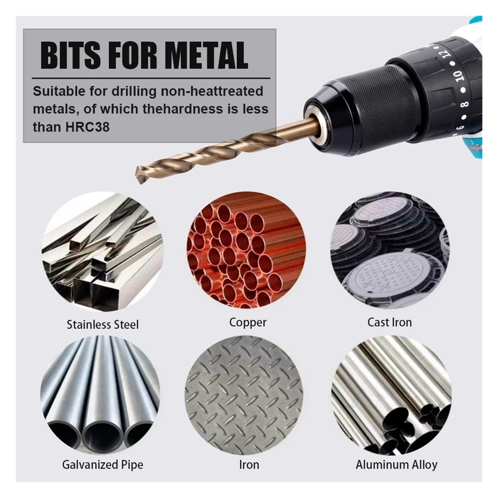 M35 Kobaltowe wiertła kręte ze stali szybkotnącej Otwieracz do otworów Akcesoria do elektronarzędzi do obróbki metali ze stali nierdzewnej | 25Pcs With Case