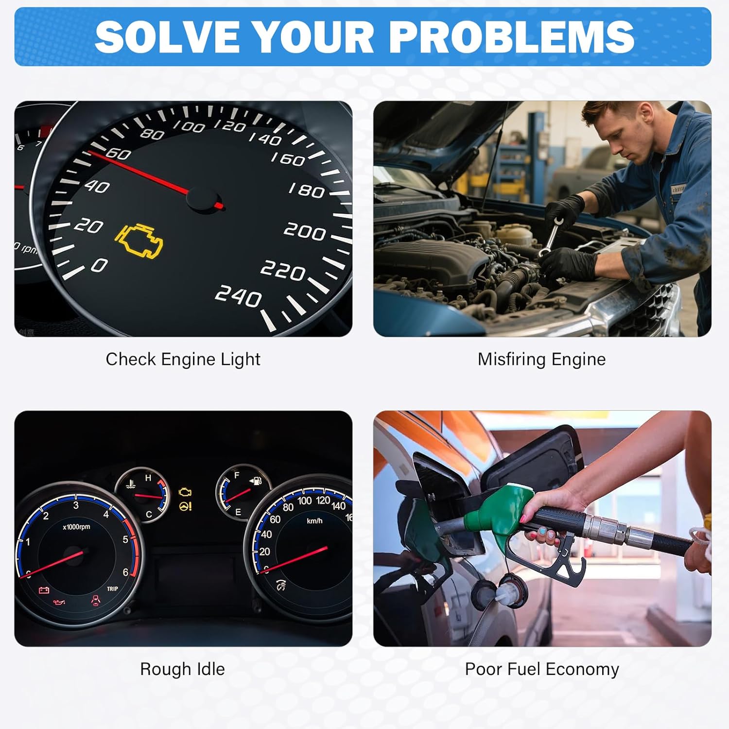 12611424 Ignition Coil Pack Compatible with Chevy Cadillac GMC Pontiac 5.3L 6.0L V8 Engine G8 Grand Prix H3 Silverado Tahoe Yukon Impala - Replace # 12570616 D510C UF413, set of 8 Ignition Coil