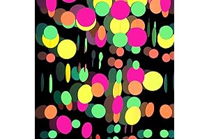 110-Feet Black Light Paper Garland for UV-Reactive Glow Party Decorations