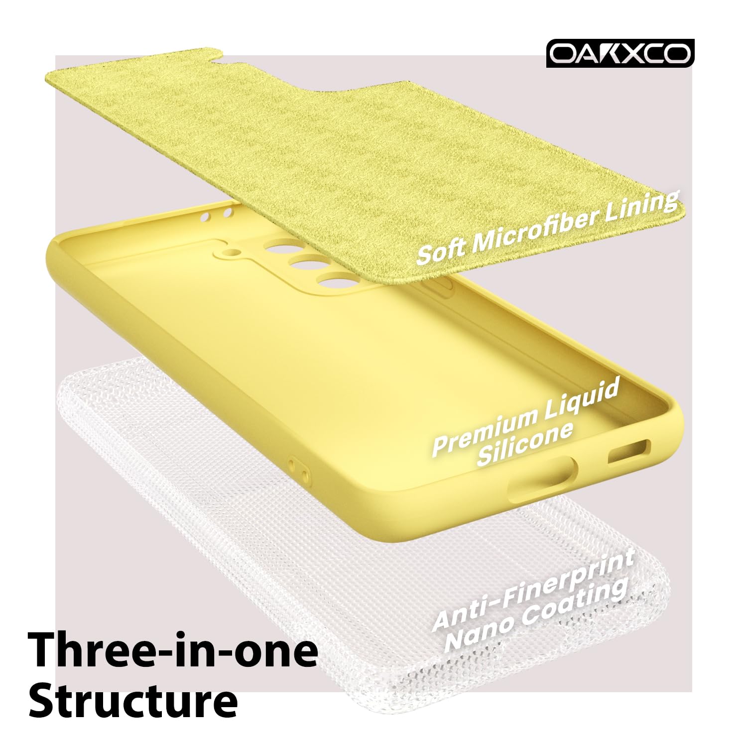 oakxco for Samsung Galaxy S24 Ultra Phone Case Liquid Silicone, Thin Slim Soft Rubber Gel TPU Plain Simple Cover for Women Girl Cute, Matte Solid Color, Brown Khaki Nude — view 205