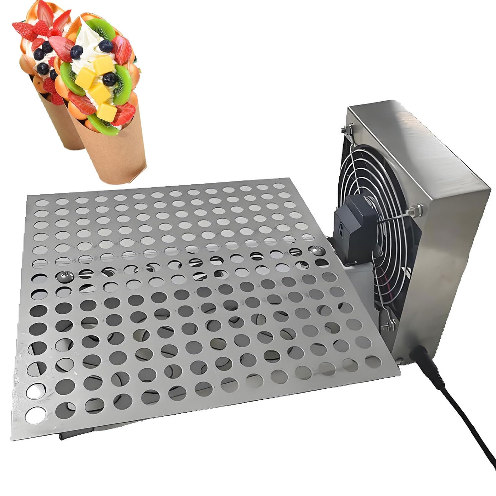 Ventilador de enfriamiento Comercial de la Galleta del Huevo con la | Soplador de gofres de huevo, ventilador de enfriamiento de panqueques de huevo, ventilador AS de 7 aspas for conos de gofres