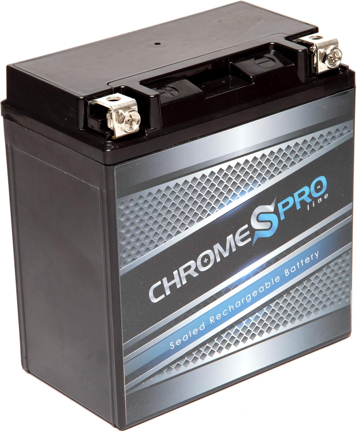 Chrome Pro YTX20CH-BS Maintenance Free Replacement Battery for ATV, Motorcycle, Scooter, and Snowmobile: 12 Volts, 1.8 Amps, 18Ah, Nut and Bolt (T3) Terminal