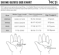 Vista 6 de MCTi - Manoplas de invierno impermeables con forro de sherpa y puño largo con cuerda