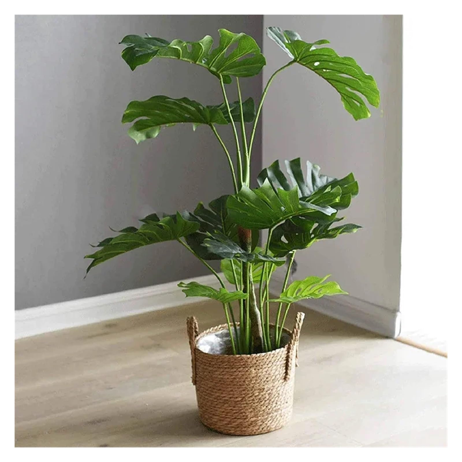 Wiklinowy kosz piknikowy, Hand Woven Plant Fiber Flower Basket For Indoor Outdoor Plants Multiple Sizes 4 Pcs(Total 4 pcs)