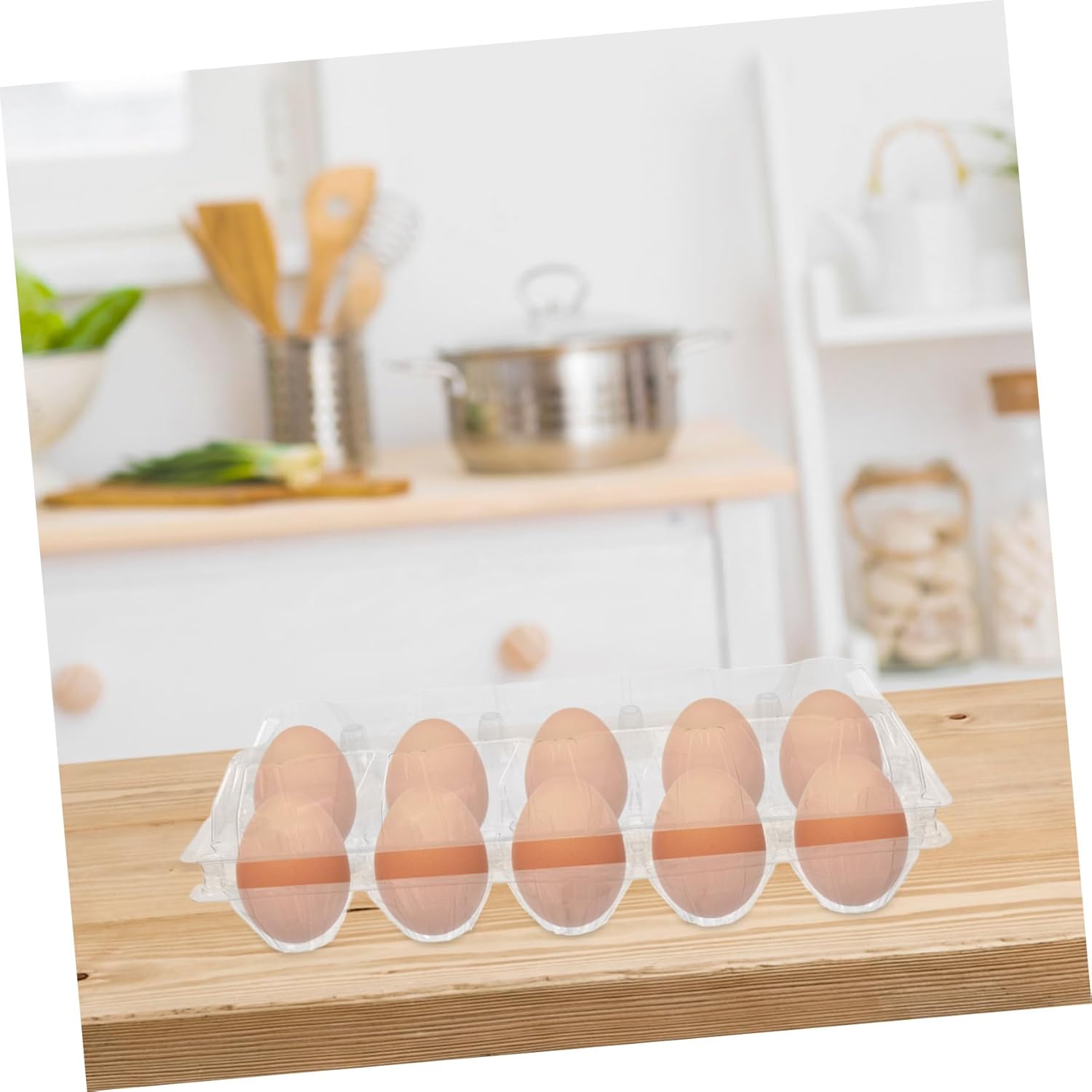 Cabilock 30pcs Plastic Cartons Reusable Storage Boxes for Farm and Home Use Shock-resistant Design for Safe Transport and Easy Organization