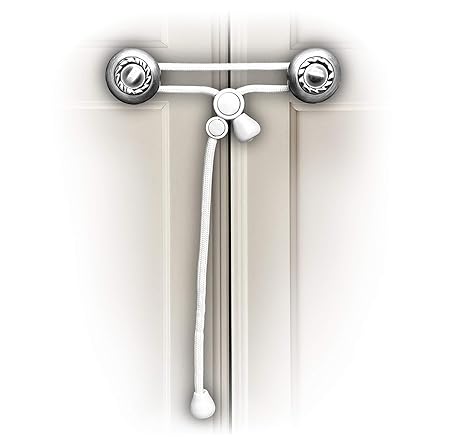 Baby Safety Cabinet Locks for Knobs Child Safety Cabinet Latches for Home Safety Strap for Baby Proofing Cabinets Kitchen Door RV No Drill No Screw No Adhesive (White)