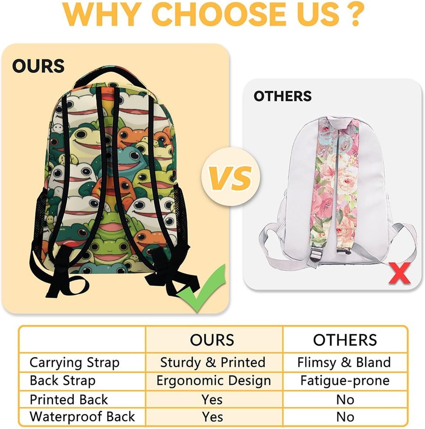 Frog Backpack with Lunch Box and Pencil Case Set, 3 in 1 Matching Girls Boys Colorful Backpacks Combo, Novelty Bookbag and Pencil Case Bundle - Image 5