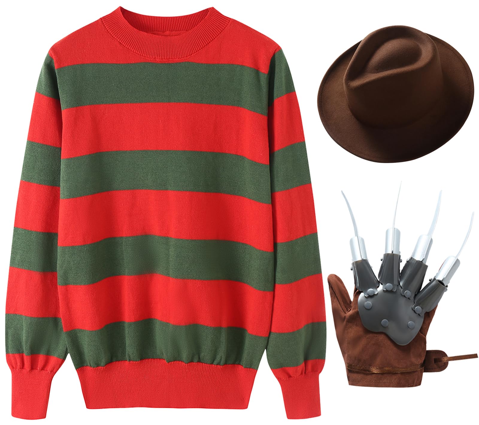eforpretty Halloween Costume for Kids Boys Knitted Sweater Jumper with Leather Glove Set