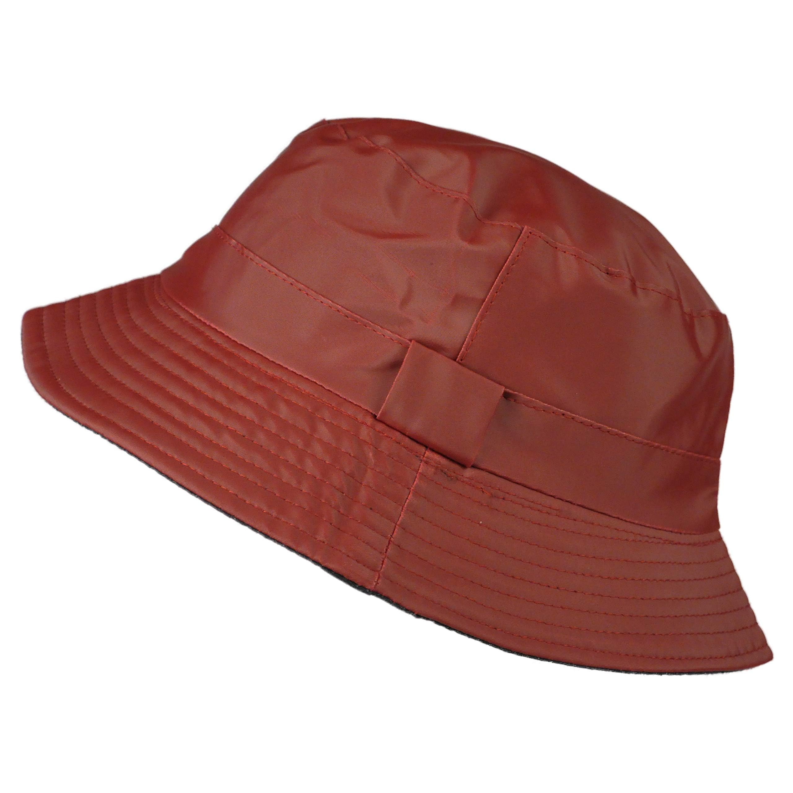 Toutacoo, Bucket Rain Hat (Bordeaux Red Size M)
