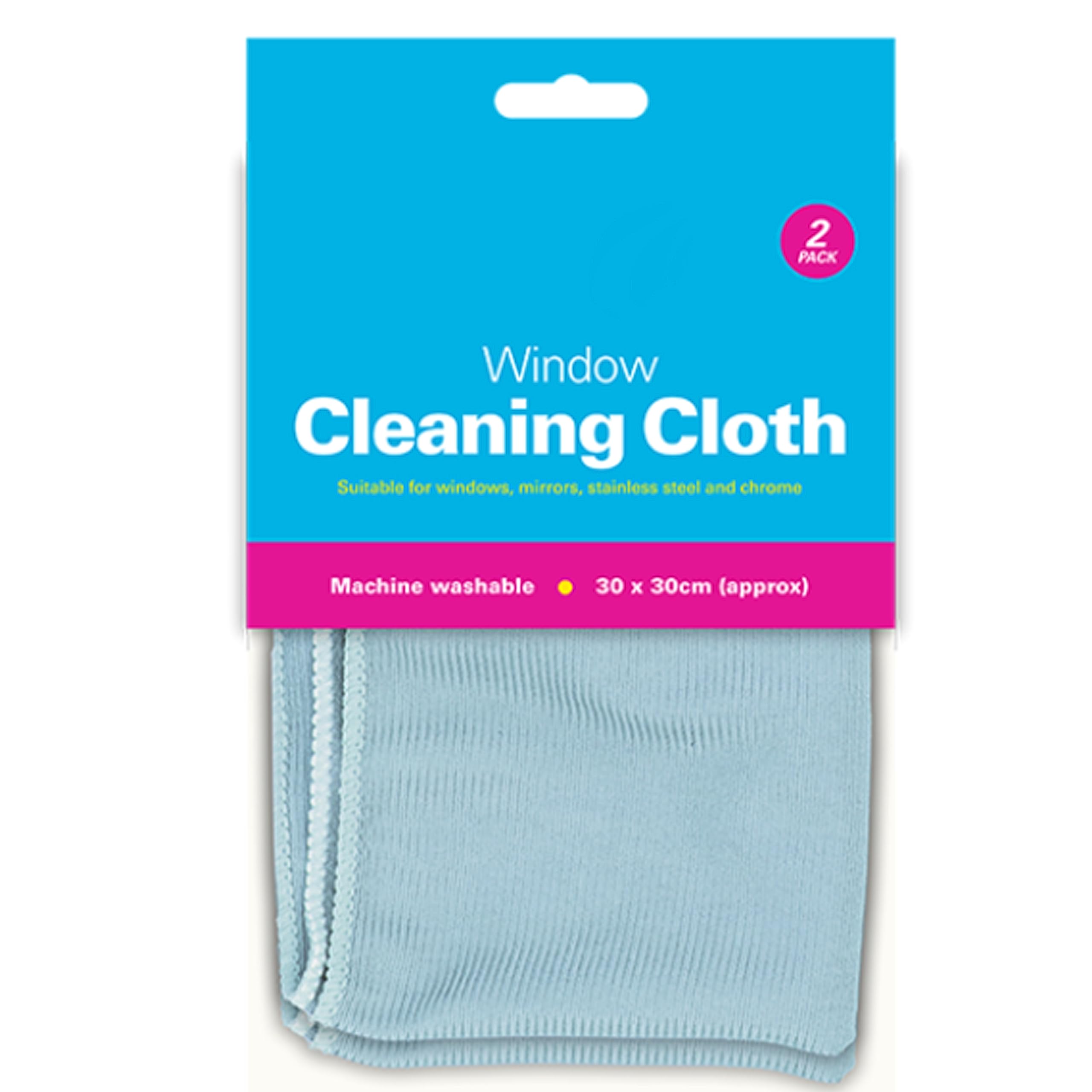 HOVUK 2PCS Blue Microfibre Cleaning Cloths 30x30cm – Reusable Streak-Free Towels for Kitchen Dishes Glass Windows Car Mirrors Screens – Non-Abrasive Lint-Free Washable Rags
