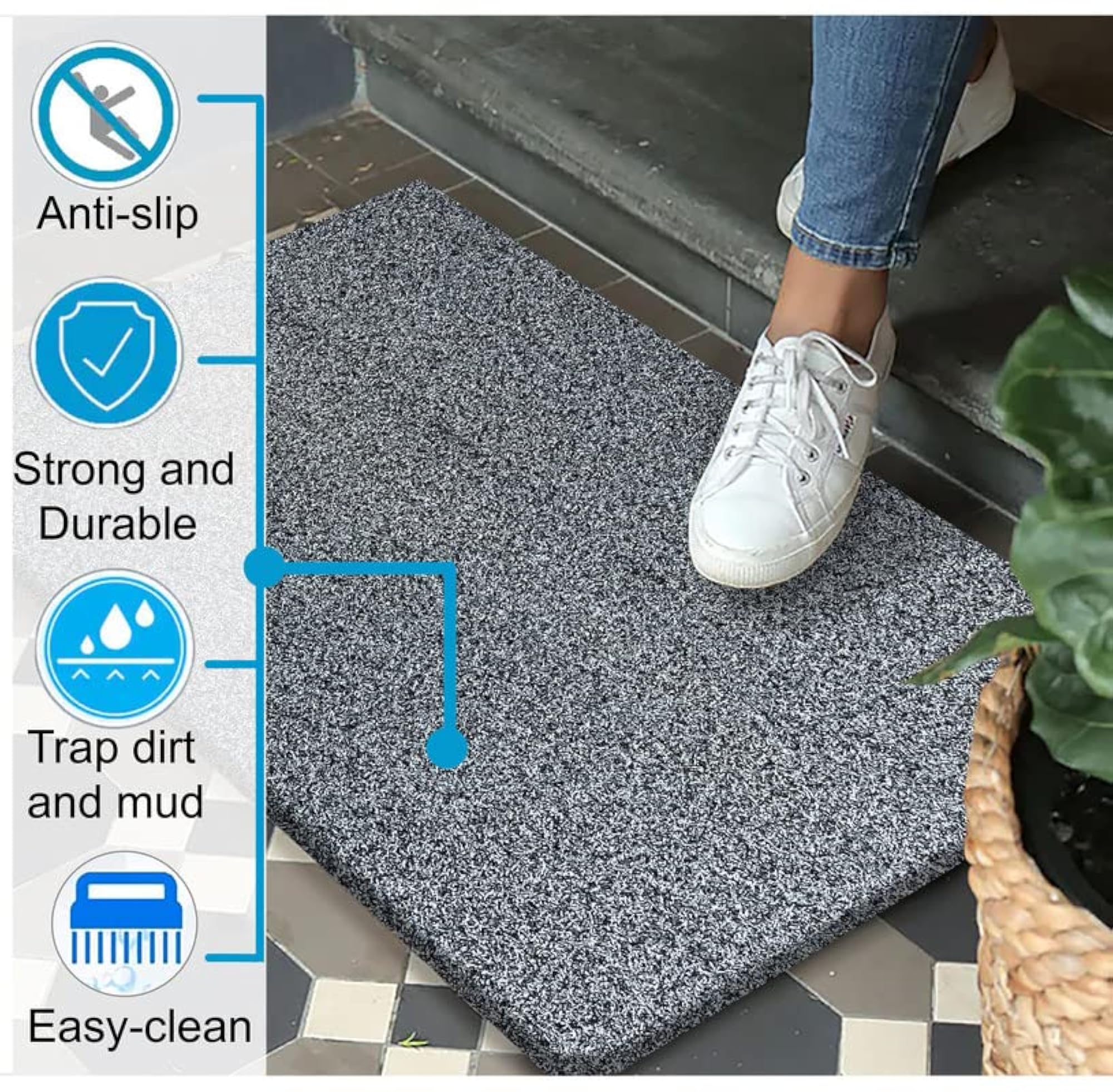 Rubber Anti Slip Bathmat for Bathroom and Kitchen