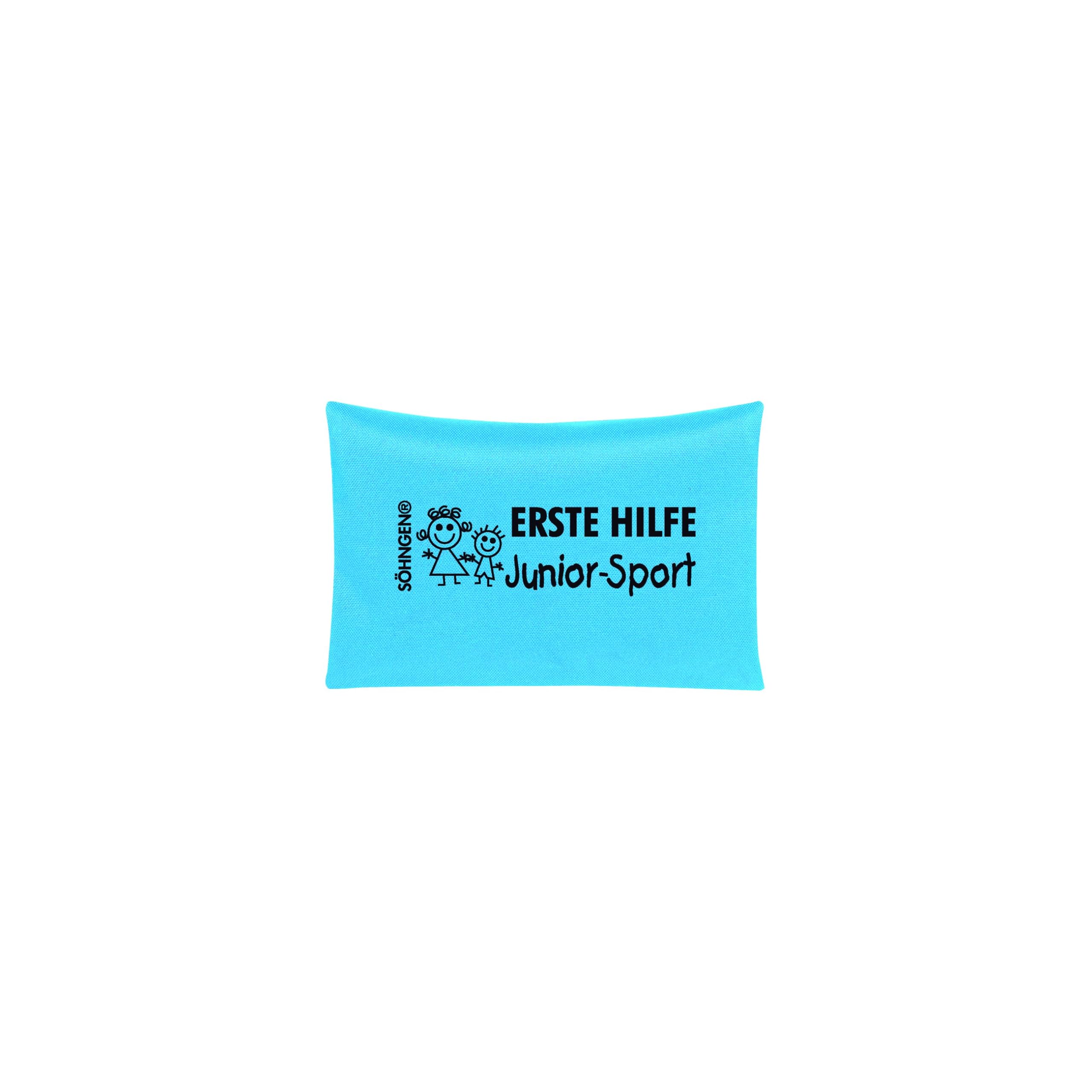 Primeros auxilios Junior-Sport azul, dimensiones aprox. 135 x 90 mm, con contenido, adecuado para el hogar/escuela, etc., estuche de primeros auxilios 0350105b