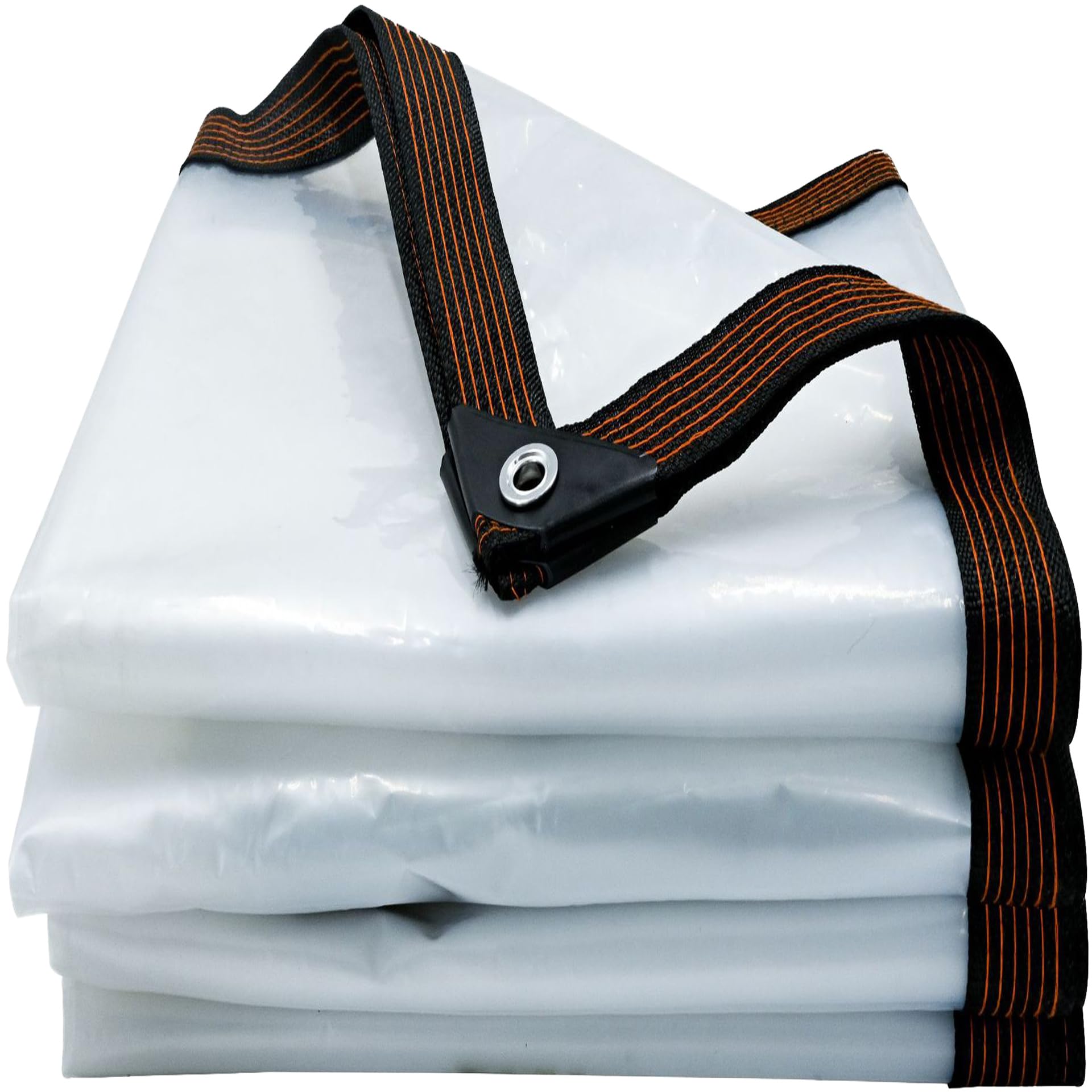 Lona impermeable exterior 250 x 455 cm transparente con cuerda para jardín