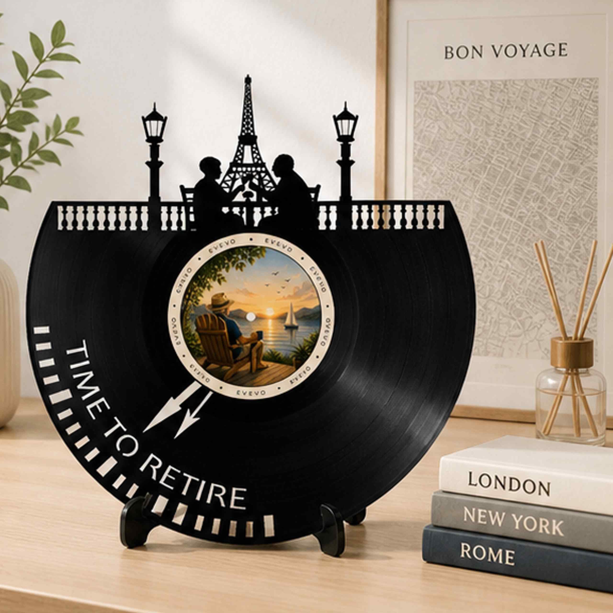 EVEVO D0018 - Decorazione da parete in vinile, motivo: pensionamento, regalo di addio, per colleghi e pensionati