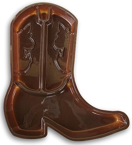 Bandeja de golosinas para fiesta de botas vaqueras, 10 x 12 x 1 pulgadas, rojo, 10.5 pulgadas