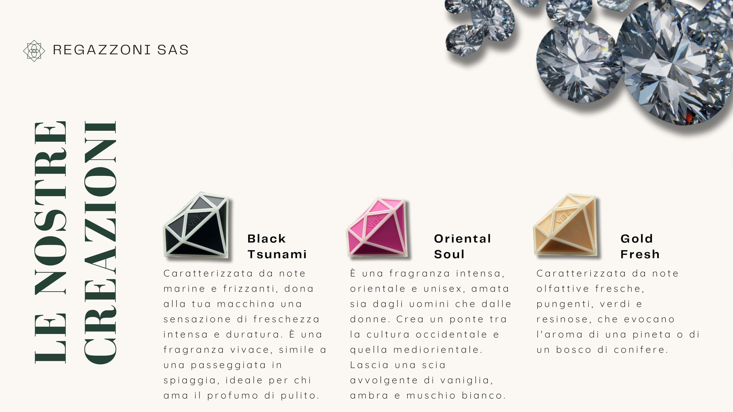 Diamond Vibe Profumatore Auto Fosforescenti