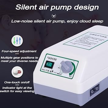 Widened Alternating Pressure Mattress Bed Sore,150x200cm,with Adjustable Quiet Pump System,Waterproof & Easy to Clean for Pressure Ulcer and Pressure Sore Treatment,Capacity 200kg,Navy Blue,0.9m