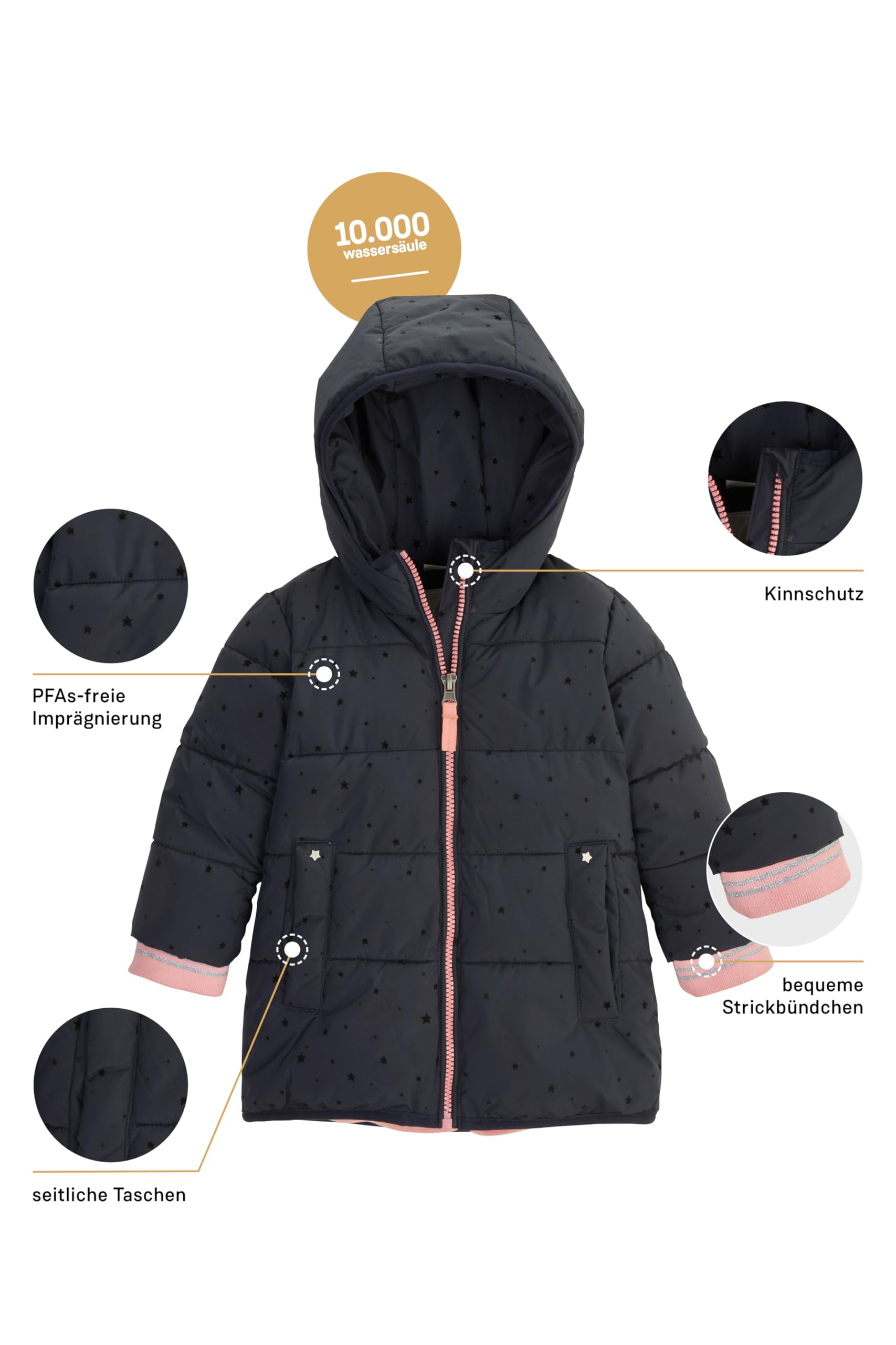 first instinct by killtec Unisex Fiow 16 Mns Qltd Ct Steppmantel mit Kapuze