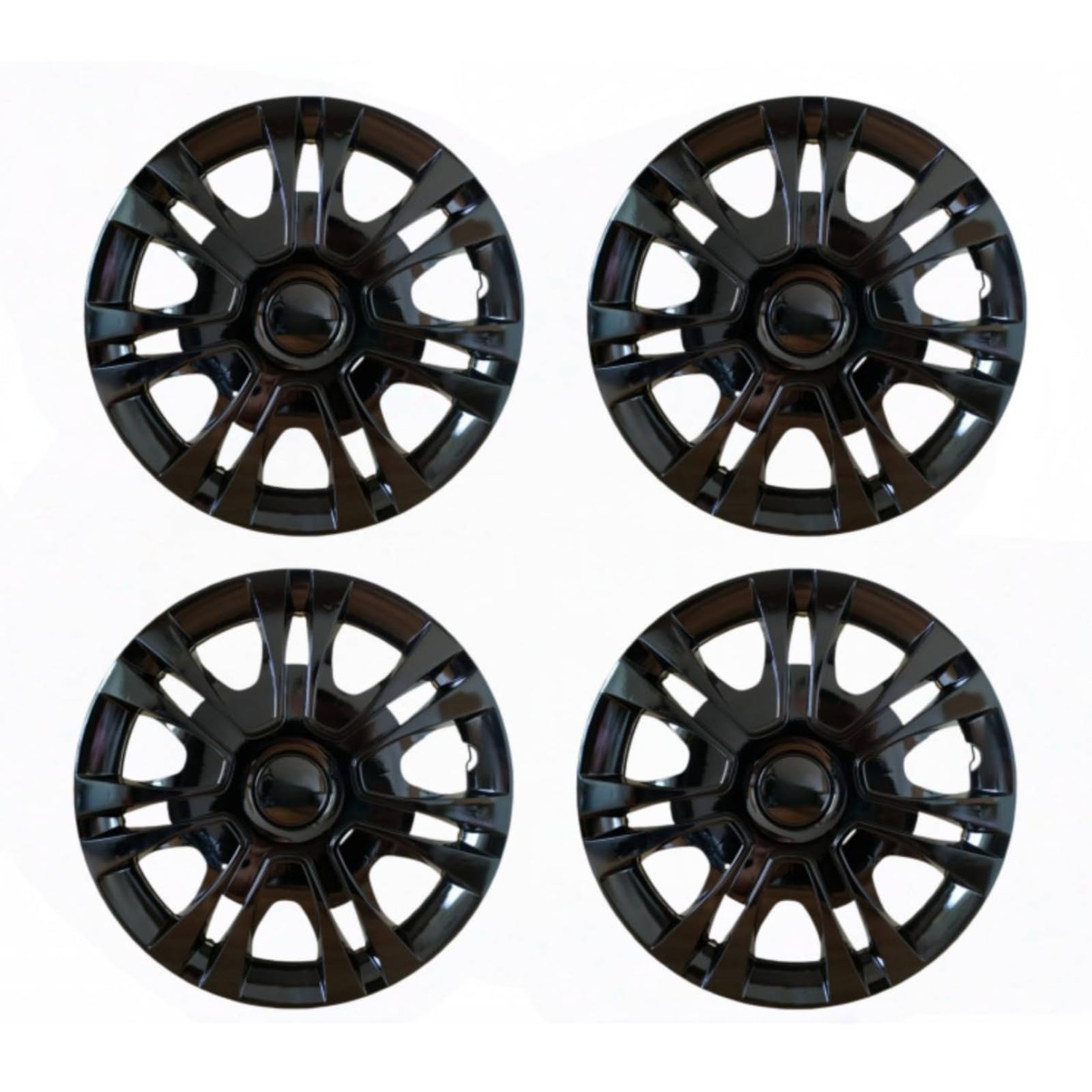 Copricerchio Auto 13 Pollici Copriruota Cerchio Mozzo Copertura Plastica E Anello Acciaio Stile Multirazze con Tipo Lega Adatto a Sostituzione, color to 4, 13 Pollici