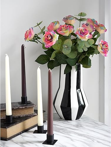 Miniatura 240 de FiveSeasonStuff 12 tallos de flores artificiales, rosas de seda de tacto real para decoración de bodas, ramos de novia, centros de mesa, fiestas y 9