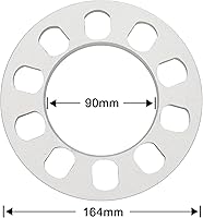 Vista 3 de IRONTEK Espaciadores de rueda de 0.47 pulgadas para 5x108, 5x110, 5x112, 5x114.3 (5x4.5), 5x115, 5x120.65 (5x4.75), 5x120, 5x127 (5x5), 5x130