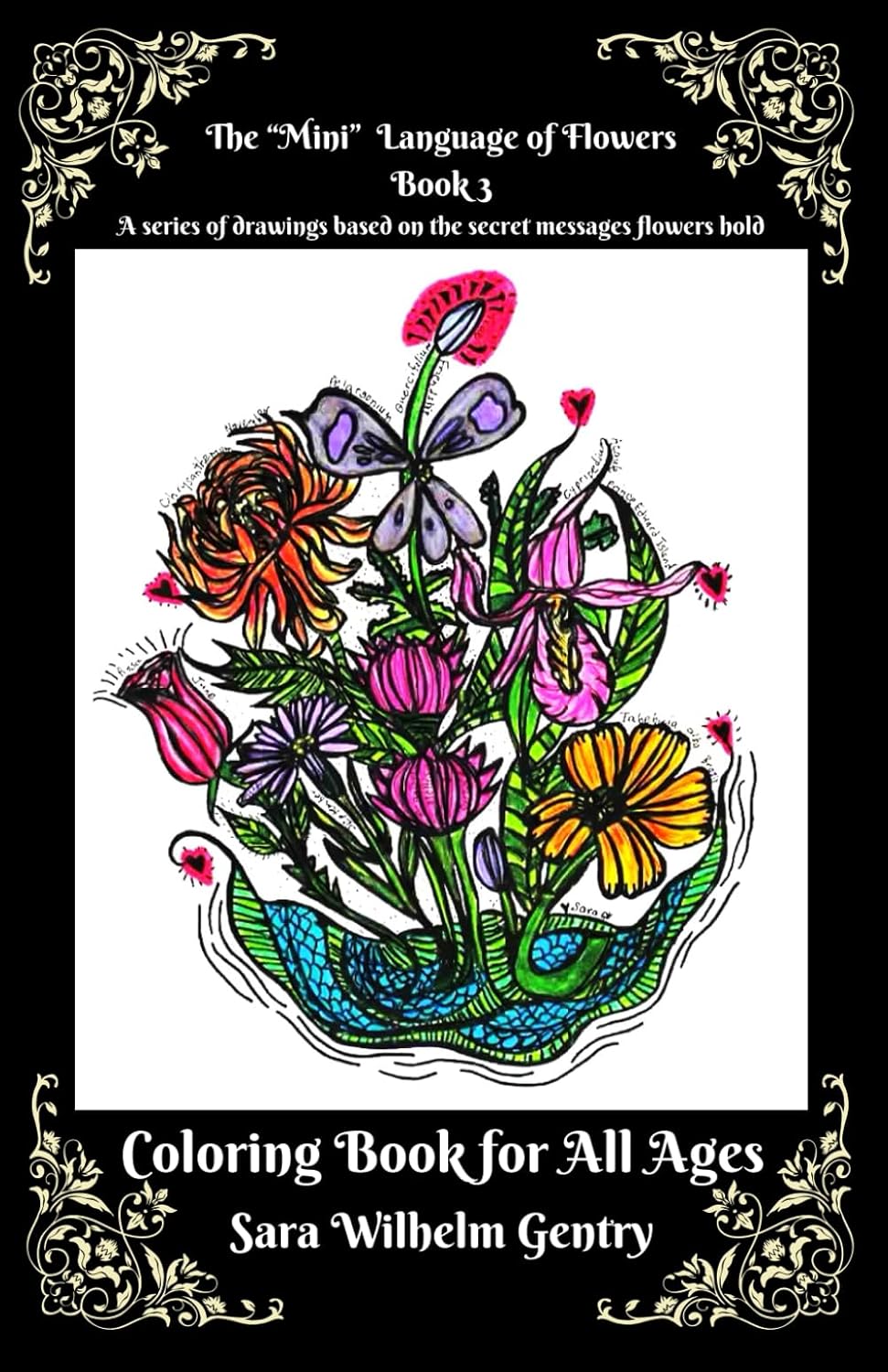 The Mini-Language of Flowers Coloring Book for All Ages: Pocket Sized ...