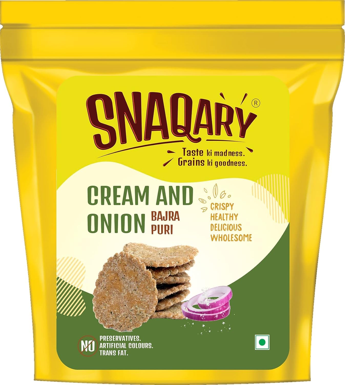 Snaqary Cream & Onion Multigrain Bajra Puri/Mathri/Mathi Home Made Tea Time Ready To Eat Indian Namkeen Nashta Traditional Indian Snacks Party,150 gm Each, Pack of 5-picture-14