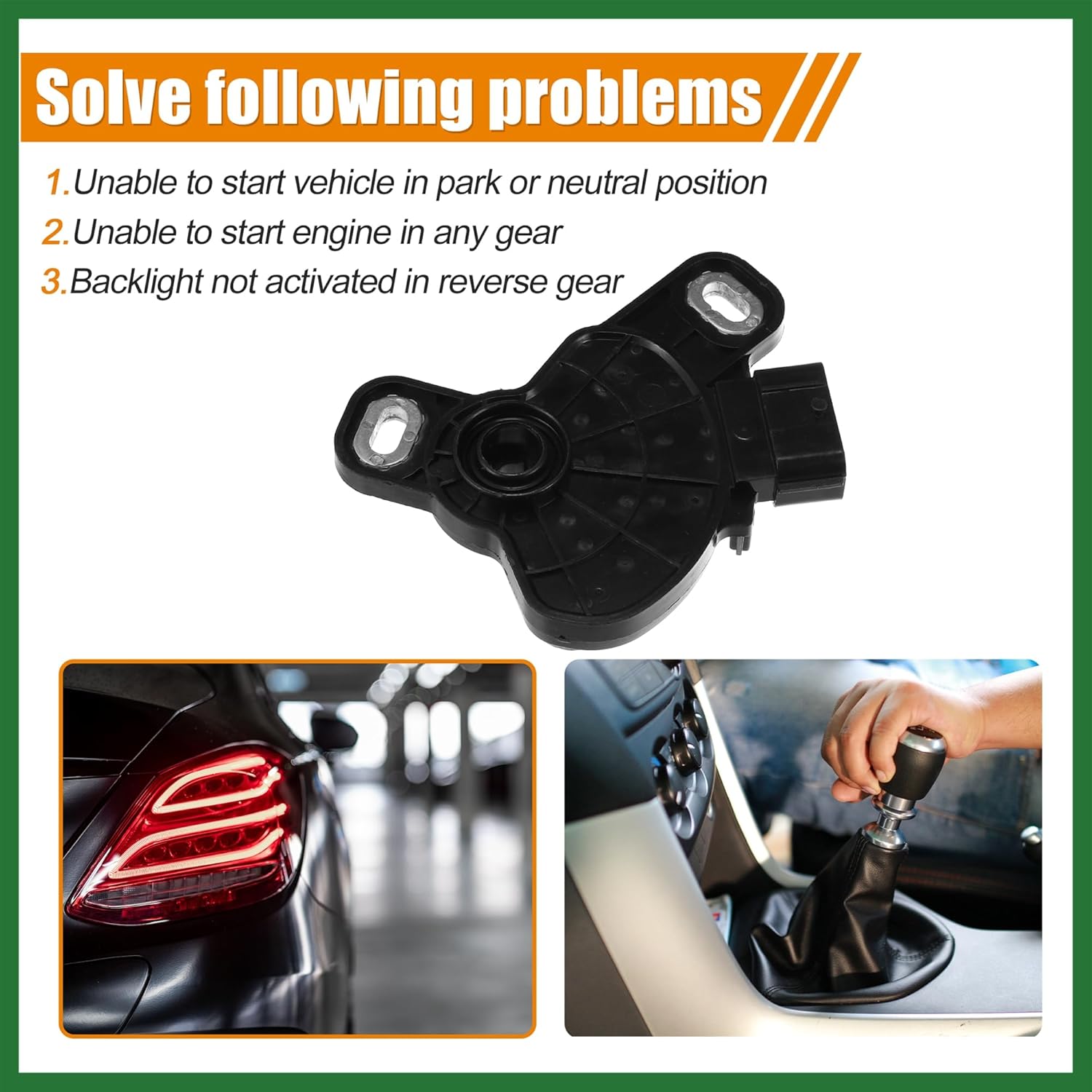 Motoforti Automatic Transmission Neutral Safety Switch 28900-R9L-004 for Honda Civic 2014-2021 for Honda HR-V 2016-2021 Long-lasting