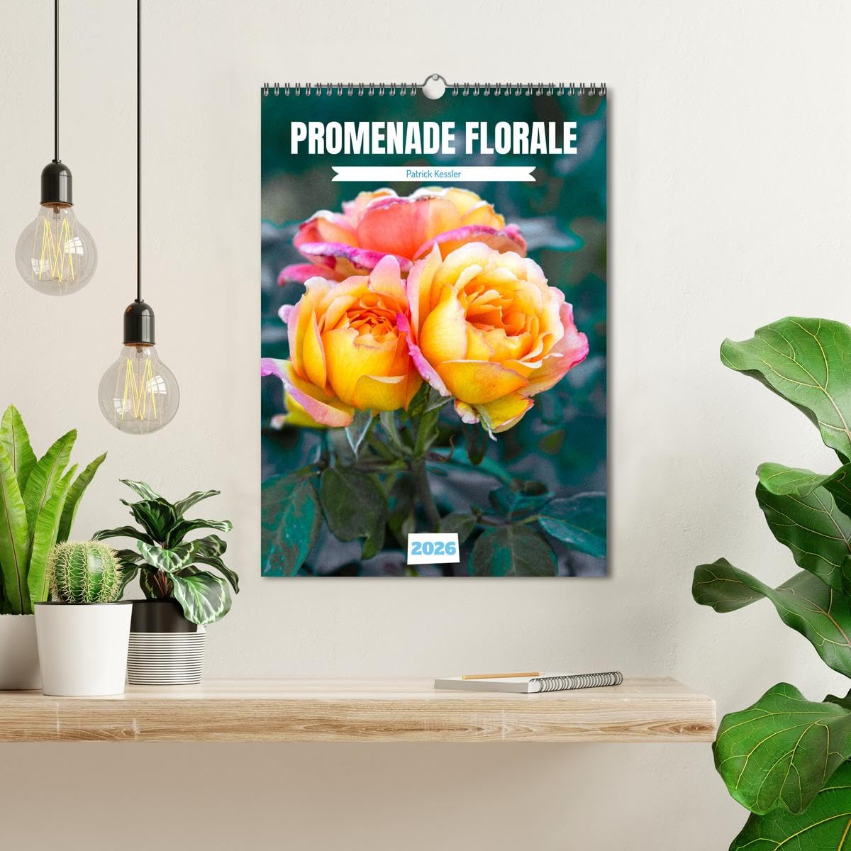 Promenade florale (Calendrier mural 2026 DIN A3 horizontal), CALVENDO calendrier mensuel: Mosaïque de fleurs pour un parcours floral
