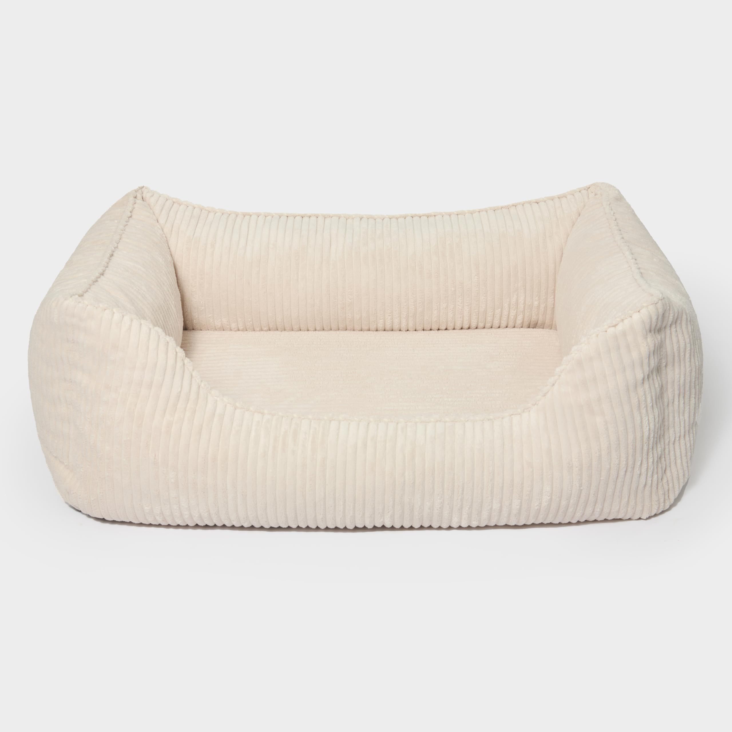 Anton Hundebett | Orthopädisches Hundebett | Hundekörbchen für kleine und mittelgroße Hunde (Beige, 85x65cm)